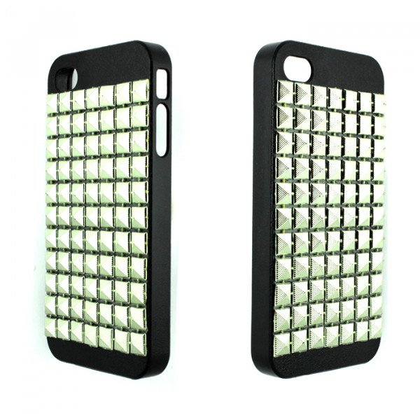 Wholesale iPhone 4 4S 3D Mini Studs Case (Teal Silver)